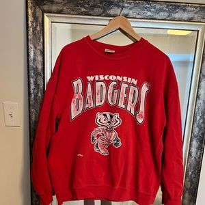 Vintage wisconsin badgers crew neck sweatshirt